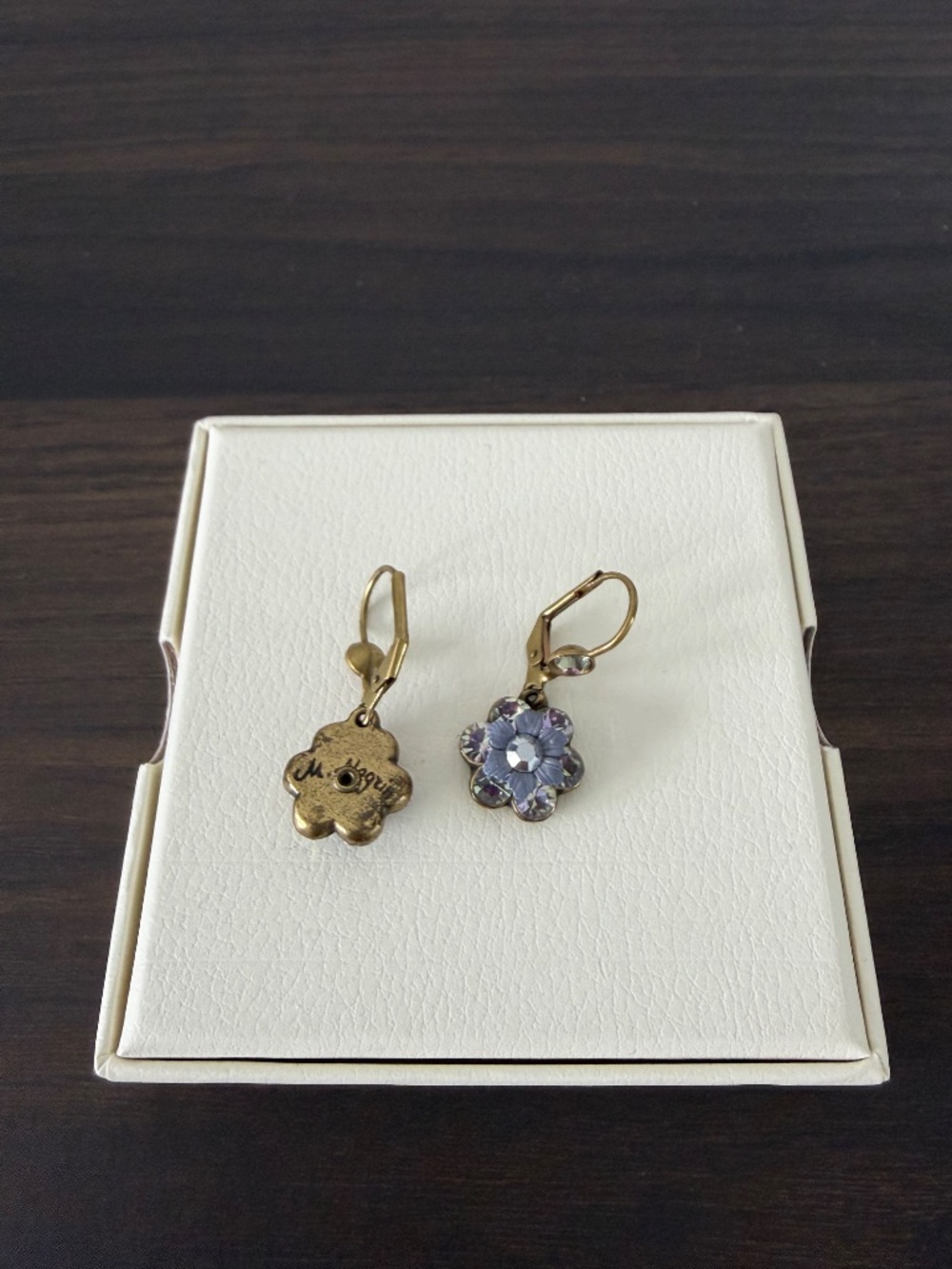 Michal Negrin Floral Crystal Lever‑Back Earrings - Picture 4 of 4